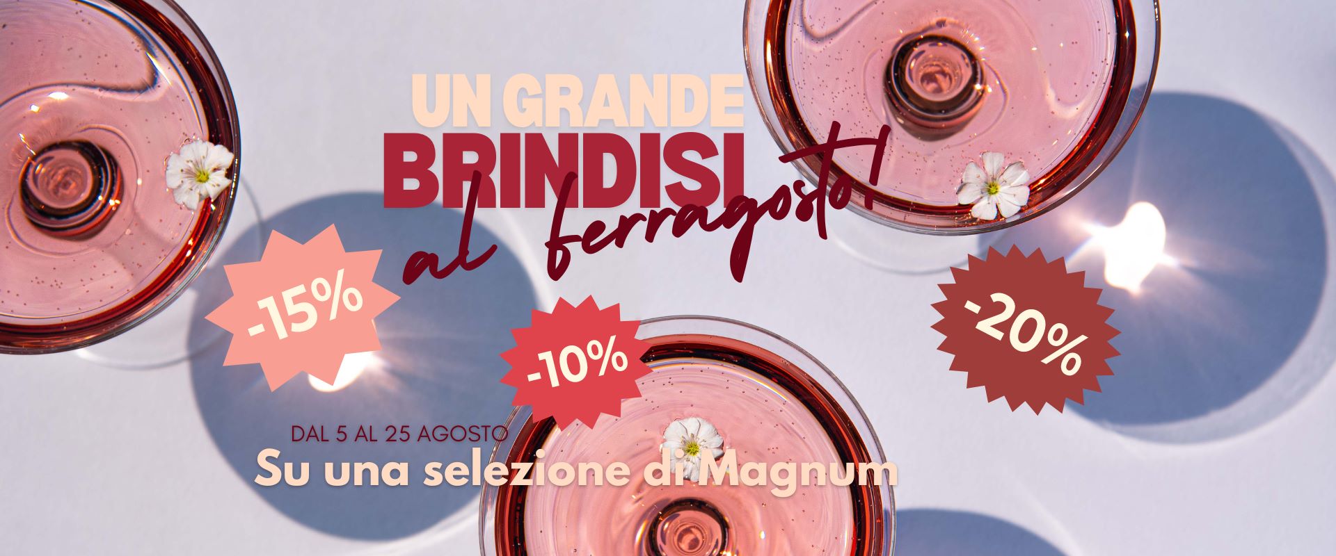 Un grande brindisi al ferragosto! - Fino al 20% di sconto su una selezione di Magnum!